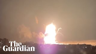 Large explosion in Crimea as Ukrainian airstrike hits Russian warship