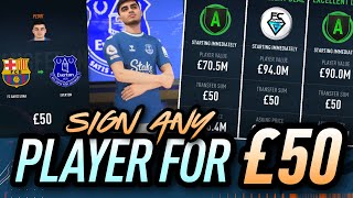 HOW TO SIGN ANY PLAYER FOR £50 IN FIFA23 CAREER MODE!!!!