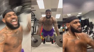 LeBron James Going ABSOLUTELY CRAZY In The Gym After 2OT Win Over Detroit Pistons(Too Much Wine?)