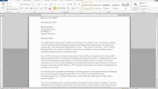 Block Format Letter