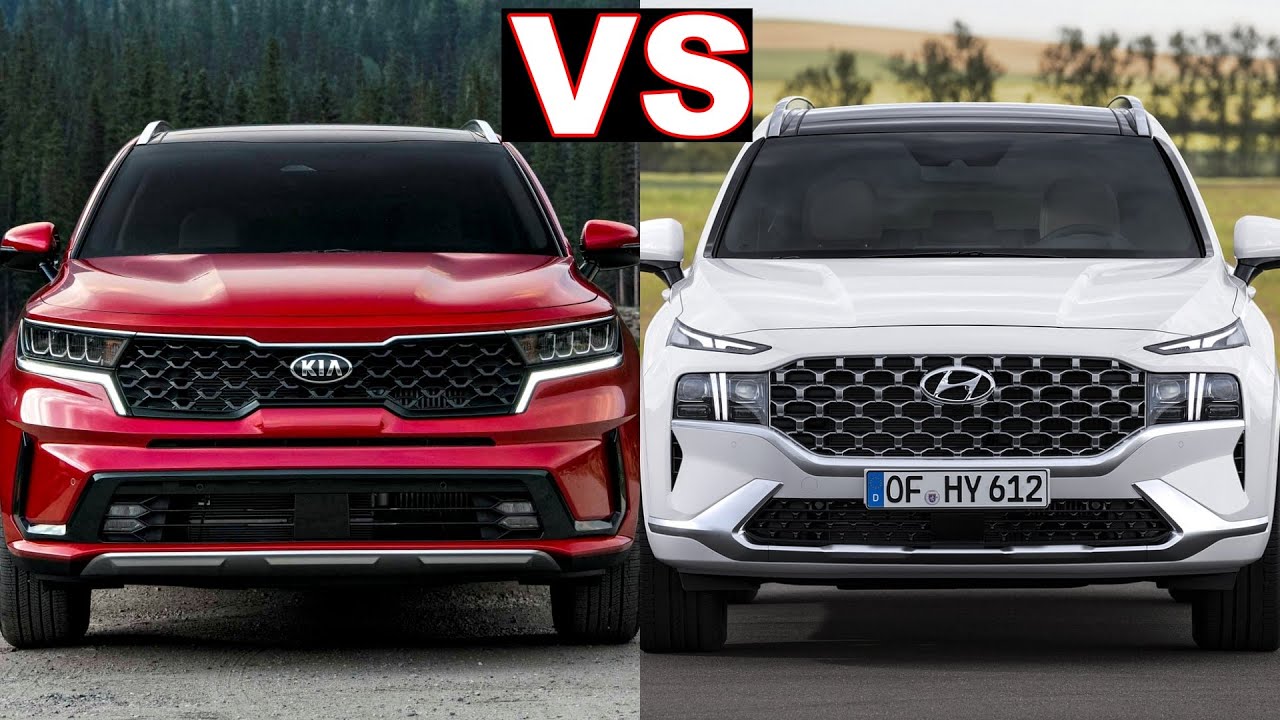 2022 Hyundai Santa Fe Vs Kia Sorento (2022) High Efficient & Affordable ...