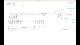 Hill 2 by 2 Cipher - Codebusters - Science Olympiad