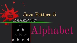 Print Alphabet Pattern 3 Program in java l #alphabetpattern #CoderSandy0#java #programming
