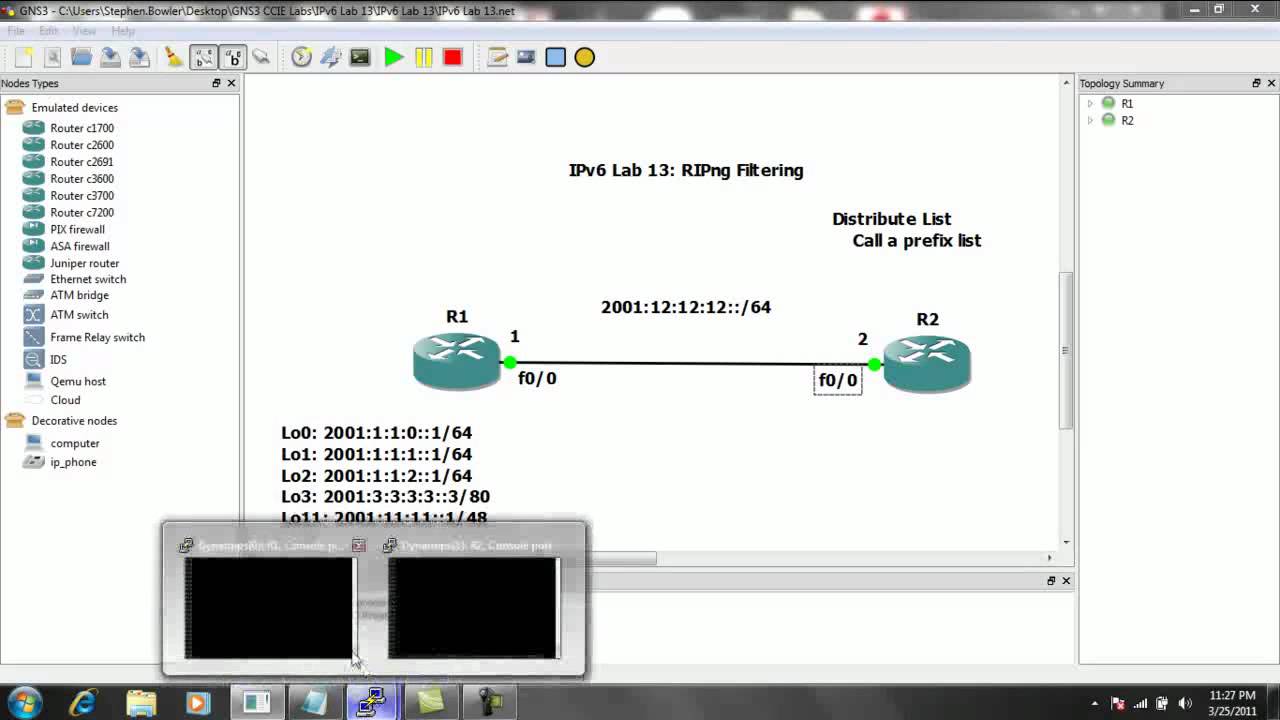 IPv6 Lab 13 RIPng Filtering - YouTube