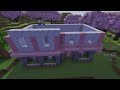 how to build a beautiful cherry blossom cottage in minecraft