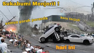 Jawa Barat Porak poranda hari ini ❗Badai Puting beliung Mengamuk di Sukabumi! Puluhan rumah Hancur!!