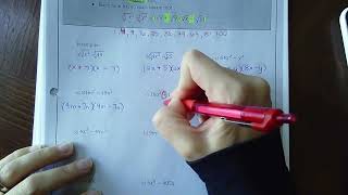 MPM2D Unit 4 Lesson 7 Difference of Squares