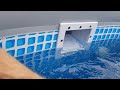 20x52 intex pool with deck dock ladder skimmer salt water foam base