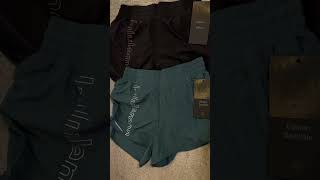 Black \u0026 jasper green hotty hot shorts on sale 😍 #lululemonhaul #hottyhotshorts #lulushorts