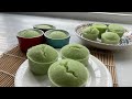 Steamed Pandan Rice Cake With Yeast (Zero Failure)