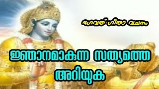 ജ്ഞാനമാകുന്ന സത്യത്തെ അറിയാൻ ശ്രമിക്കുക, ശ്രീമദ് ഭാഗവത സന്ദേശം,ഭഗവത്ഗീത, Bagavath gita quotes