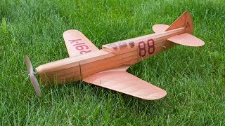 Rubber-powered Haines Racer, max flight, DT assisted