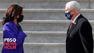 WATCH: Harris escorts the Pences as they depart U.S. Capitol
