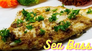 Oven Baked SEA BASS Fillet - Easy Baked Mediterranean Sea bass fillet-SEA BASS fish recipe