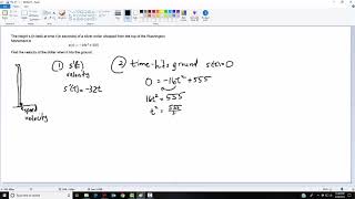 MAT 130-SLO Problem 1-Velocity