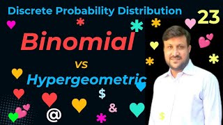 Comparison Between Binomial Distribution & HyperGeometric Distribution.
