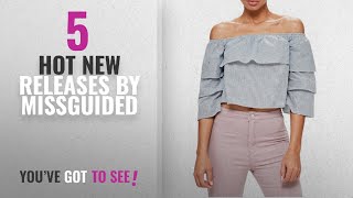 Hot New Missguided Women Clothing [2018]: Missguided Striped Layered Women's Cropped Blouse Blue 8