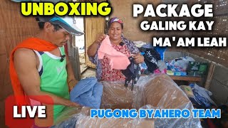 LIVE MAGULANG NI NERI NAG UNBOXING PACKAGE GALING KAY MA'AM LEAH