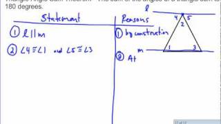 Triangle Angle Sum Theorem - Proof