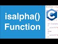 isalpha() Function | C Programming Tutorial