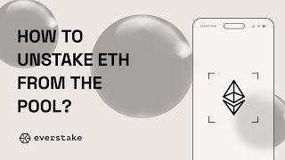 How to unstake ETH on Everstake?