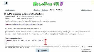 Java Practice It | Exercise 8.16 constructorLine | classes, constructors, implementing