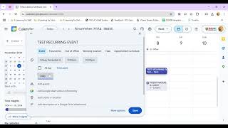 Create a Recurring Event in Calendar (Google Calendar)