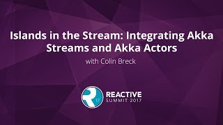 Islands in the Stream  Integrating Akka Streams and Akka Actors