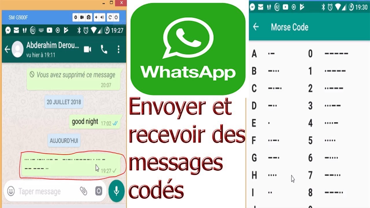 Comment Envoyer Et Recevoir Des Messages WhatsApp Codés - YouTube