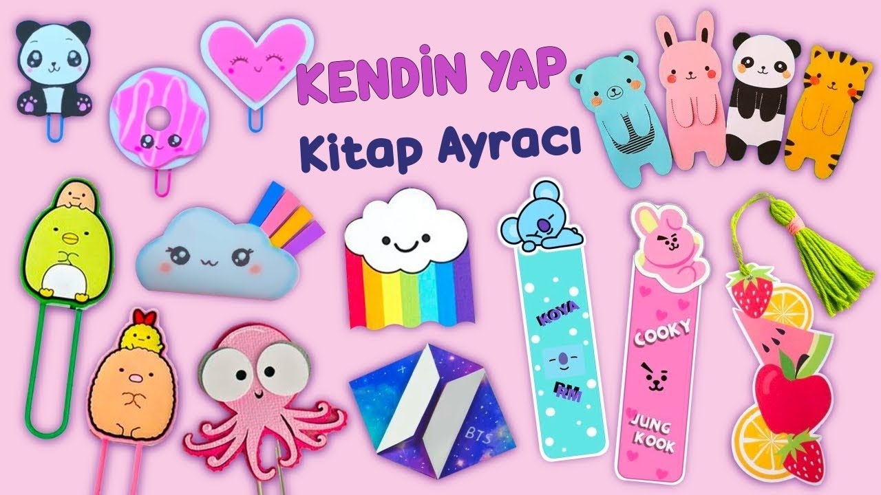 12 ŞAHANE KENDİN YAP KİTAP AYRACI FİKRİ - YouTube