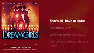 Dreamgirls - One Night Only (Disco Version) [ Lyrics + Hi-Res ]
