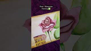 Rose Watercolor painting- Art Fatafat #rose #artfatafat #watercolor wate