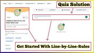 Get Started with Line-by-Line Rules | Salesforce Spiff Line-by-Line Rules Quick Look | Quiz Solution