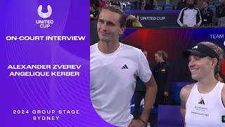 Zverez/Kerber's On-Court Interview | United Cup 2024 Group D