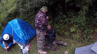 Dolama performs Shamanic Mapacho Tabacco blowing ritual