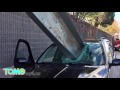 near death experience driver nearly killed after metal beam impales his bmw tomonews