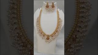 Silver jewelry Guttapusalu Necklace Set | Golden Collections +919849713635 #jewellery #jewelry