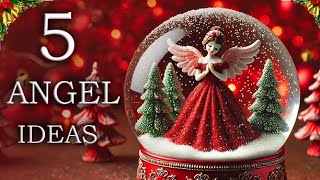 5 ANGEL 😇 DIY Christmas Angels from Glitter foamiran 😇 ANGEL from foamirana🎄Christmas Ornaments