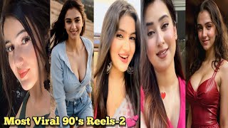 Most Viral 90's Reels Video-2❤️|Beautiful Girl's 90's Song Tiktok|Romantic 90's Song|Superhits 90s