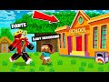 Going To Baby Herobrine School In Minecraft !