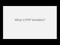 PHP Variables - Echo, Print statement - PHP Tutorial for Beginner