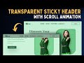 Elementor - Create Sticky Transparent Header (Free)