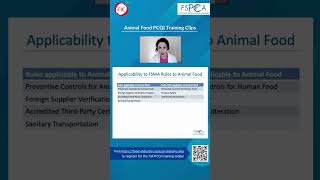 ಪ್ರಾಣಿಗಳ ಆಹಾರ PCQI ತರಬೇತಿ - ಅನ್ವಯವಾಗುವ ನಿಯಮಗಳು #fsma #fda #pcqi