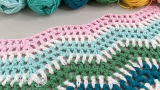 Easy Chevron Mesh Stitch 🤩 Plus How to Straighten the Edges 🧶