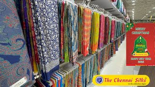 The Chennai Silks Christmas 2pcs Rs.1200 combo Off| Poonam Crepe Dola Brasso Satin Silk Jaquard silk