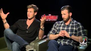 Avengers Age of Ultron: Chris Evans and Chris Hemsworth Interview