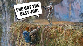 Droid Hilarious Cliff Scene in Star Wars Jedi: Survivor