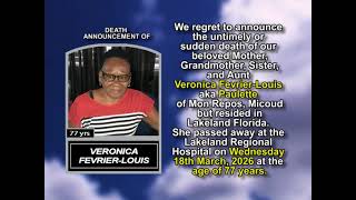 Veronica Fevrier-Louis ~ Short Obituary