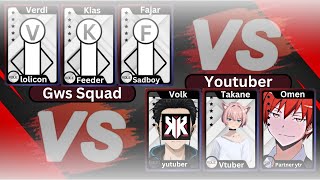 Gws Squad Vs Yutuber | Honor Of Kings