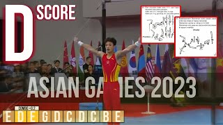 Tian Hao - D score (High Bar) - Asian Games 2023